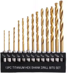 COMOWARE Titanium Twist 13 Pcs Drill Bit Set