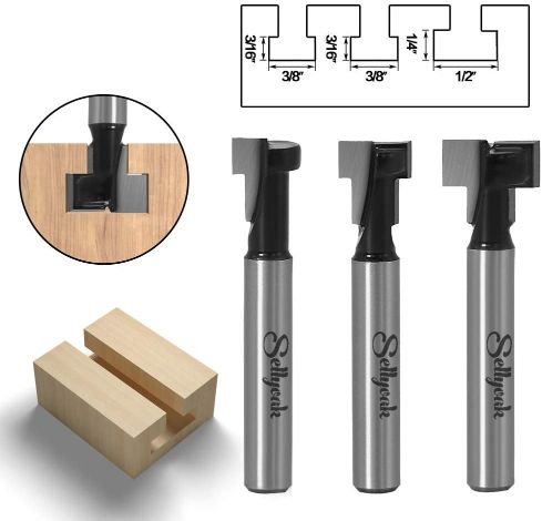 SellyOak Keyhole Router Bit Set