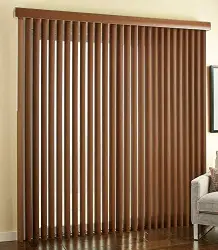 Custom Faux Wood Vertical Blinds