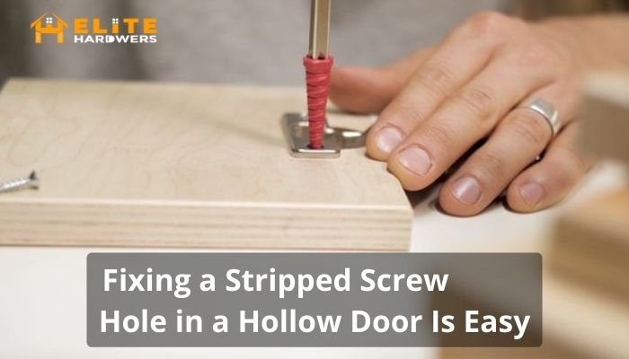 Fixing a Stripped Screw Hole in a Hollow Door Is Easy