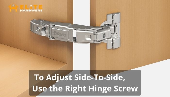 To Adjust Side-To-Side, Use the Right Hinge Screw