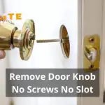 Remove Door Knob No Screws No Slot