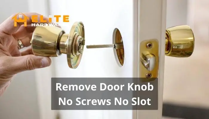 Remove Door Knob No Screws No Slot