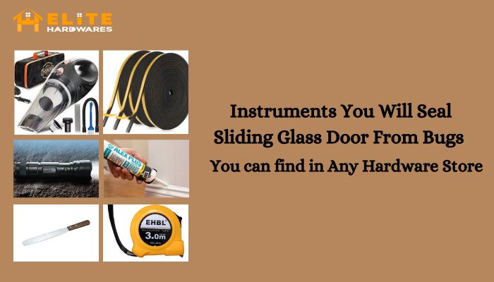 All the necessary elements for sealing sliding glass door from bugs
