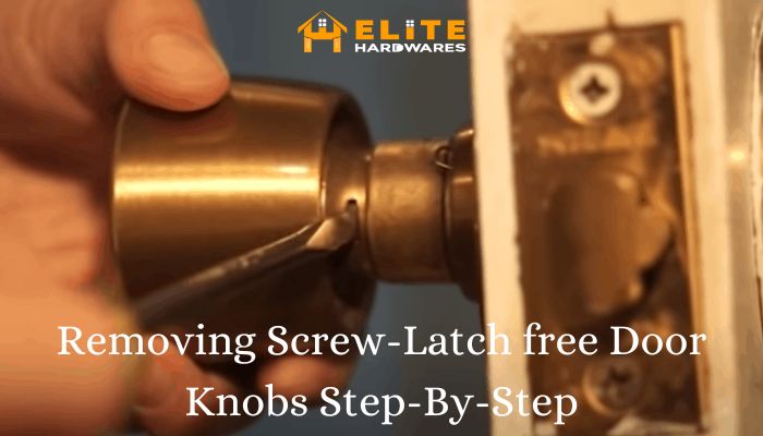 Removing door knobs without screws or slots step-by-step