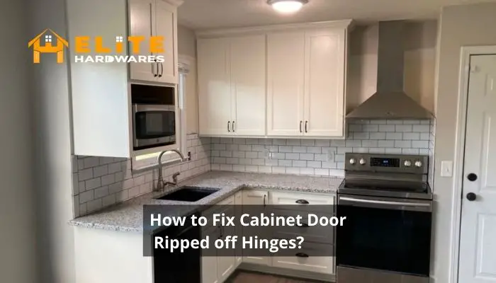 how to fix cabinet door ripped off hinges