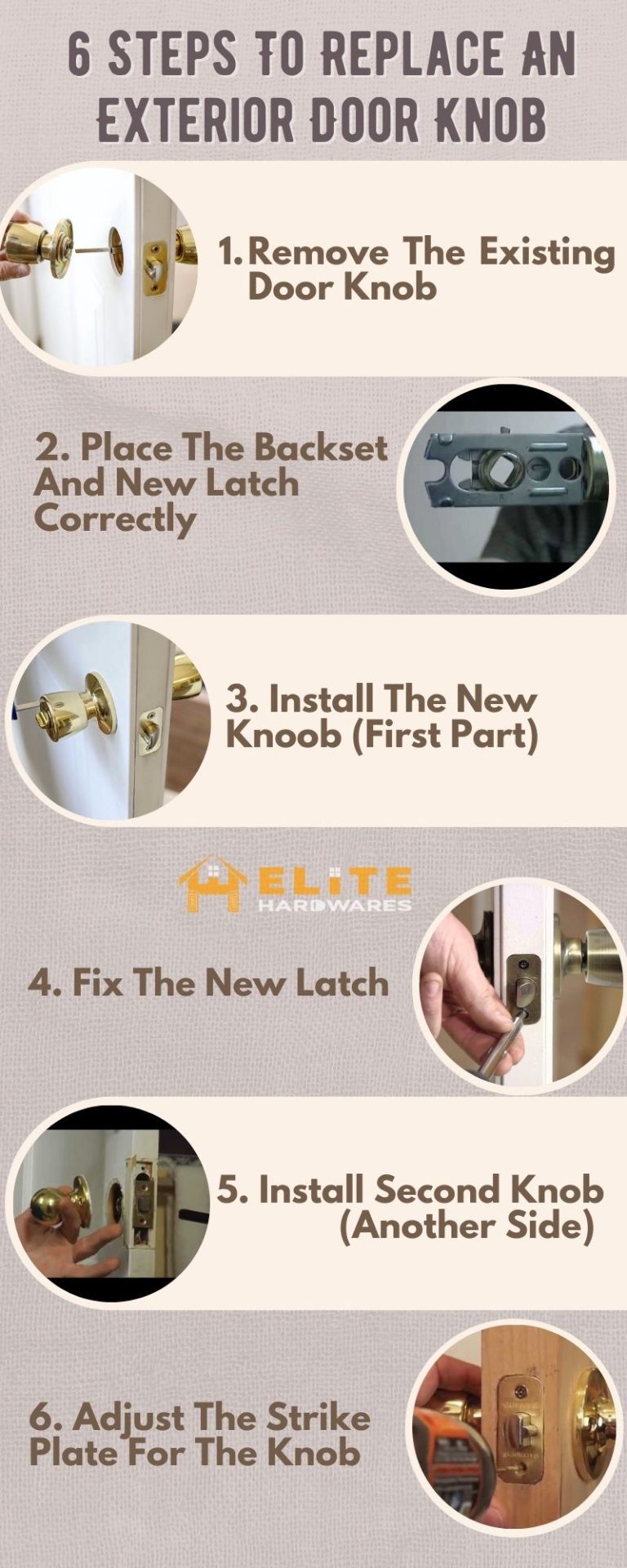 How to Replace an Exterior Door Knob? 6Step Guidelines