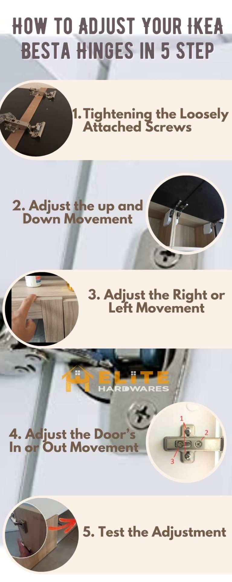 5 Steps to How to Adjust Your IKEA Besta Hinges EliteHardwares