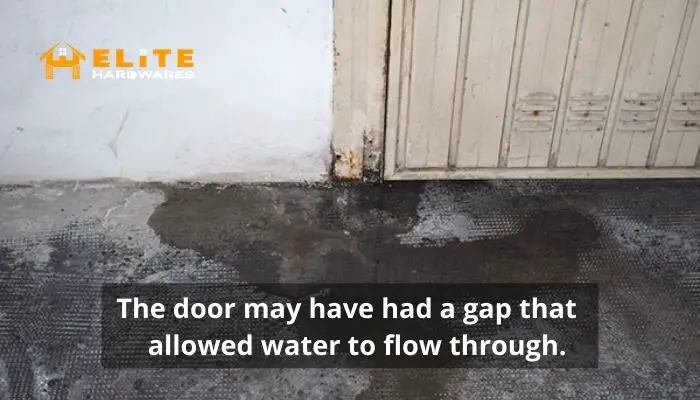 Door gap can be a reason for the damage