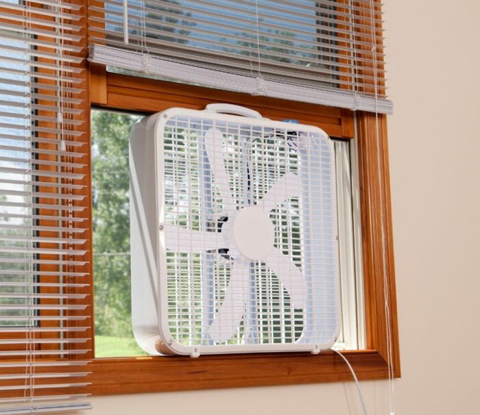 By Setting  A Fan Or Source Of Air